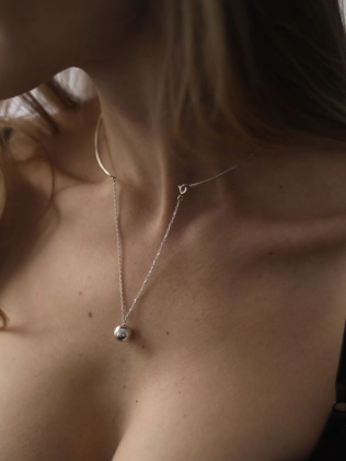 Підвіска срібна Банг зі Сферою на Ланцюгу Youko 2