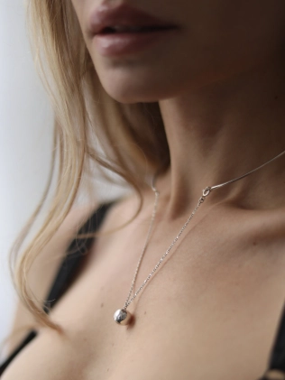 Підвіска срібна Банг зі Сферою на Ланцюгу Youko 2