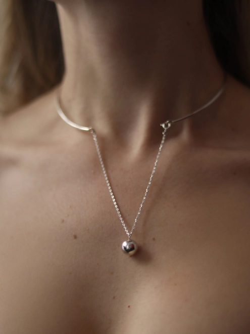 Підвіска срібна Банг зі Сферою на Ланцюгу Youko