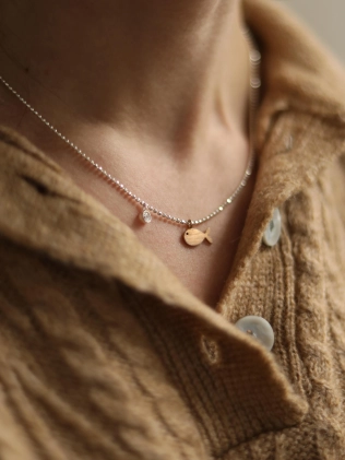 Підвіска срібна Рибка з цирконом Youko 2