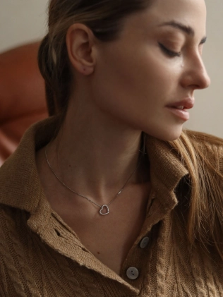 Подвеска серебряная Сердце Сияющее Youko 2