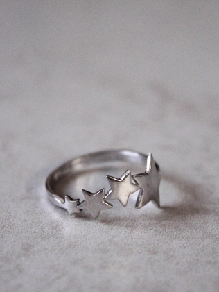 Каблучка срібна Чотири Зірки Youko 2