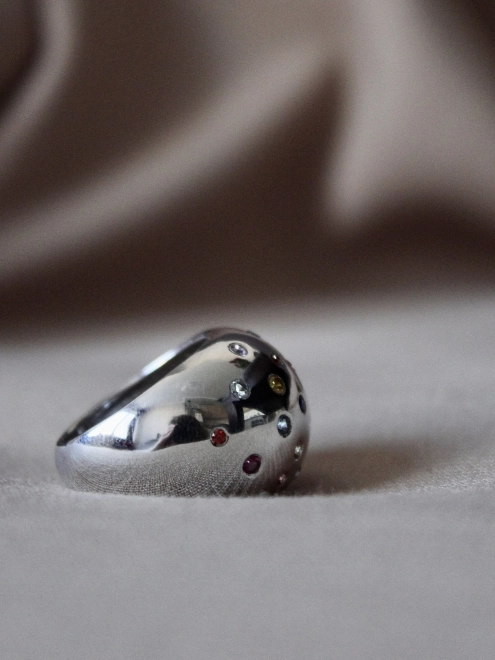 Кольцо серебряное Чалма С Камнями Youko - купить в интернет-магазине Youko – цена в Украине, отзывы, фото