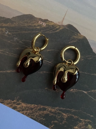 Сережки Біжутерія Серце Сальвадора Youko 2