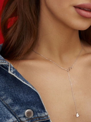 Підвіска срібна Нескінченність з Серцем Youko 2