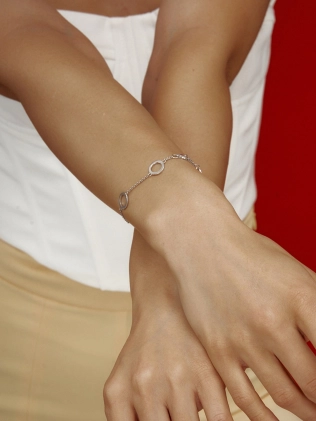 Браслет серебряный 5 кругов 7 мм Youko 2