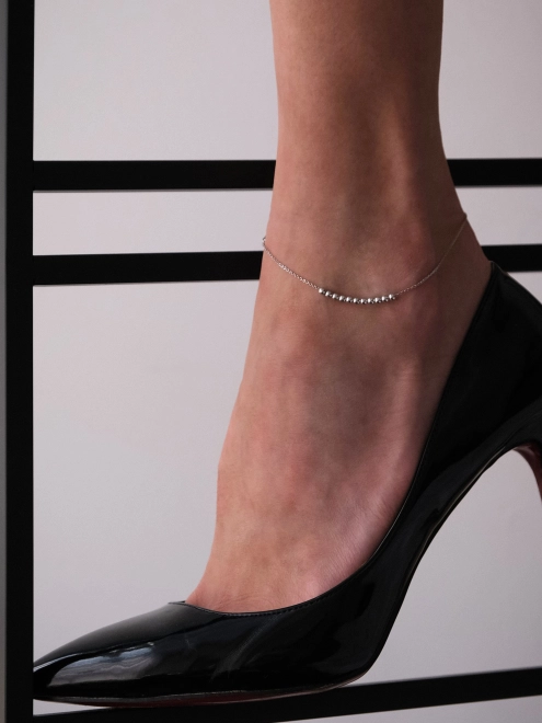 Браслет срібний на ногу (анклет) Одинадцять Зерняток Youko