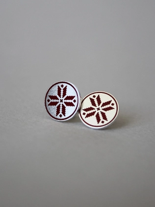 Сережки срібні Монети З орнаментом Алатир (10 мм) Youko - купити в інтернет-магазині Youko (Юко) – ціни в Україні, відгуки, фото 2