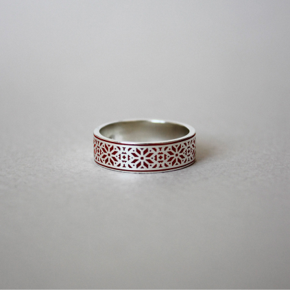 Кольцо серебряное Орнамент Вышиванка (6 мм) Youko