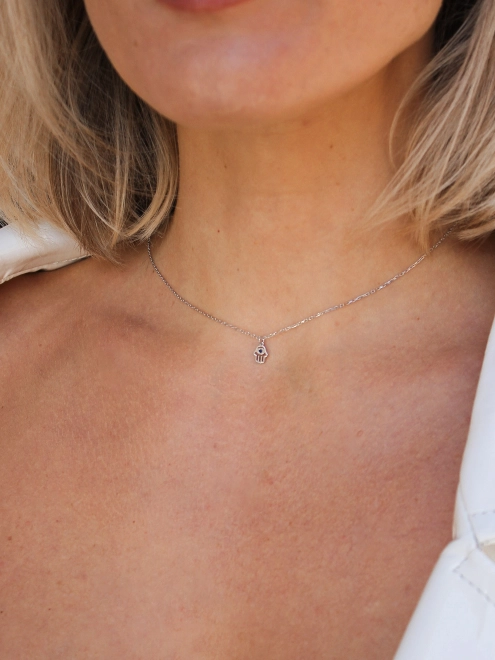 Підвіска срібна Хамса з цирконами Youko