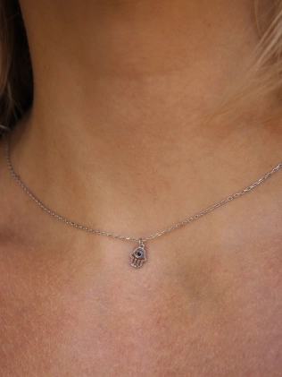 Підвіска срібна Хамса з цирконами Youko