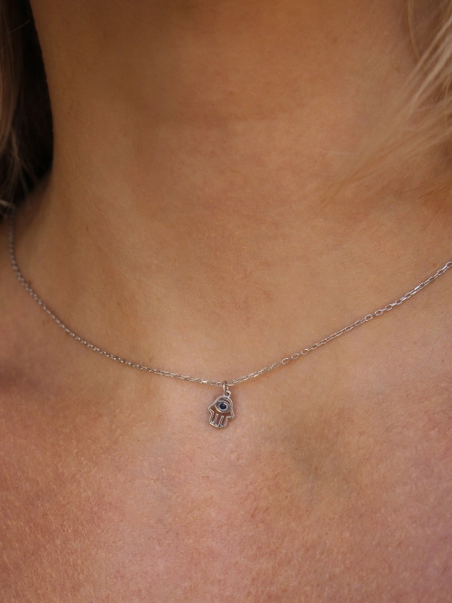 Подвеска серебряная Хамса с Цирконами Youko