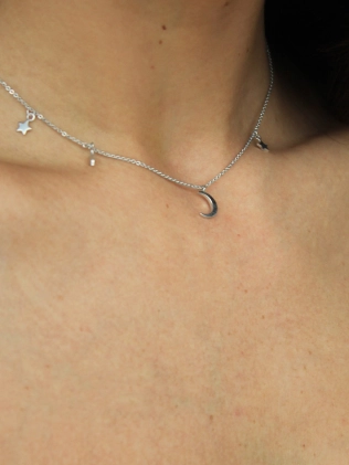 Підвіска срібна Місяць із зірками Youko - купити в інтернет-магазині Youko – ціни в Україні, відгуки, фото. 2