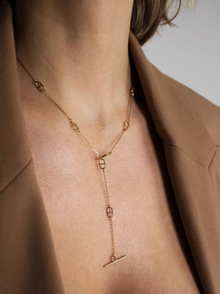 Підвіска Овали в жовтій позолоті Youko 2