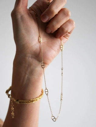 Подвеска Овалы в желтой позолоте Youko 2