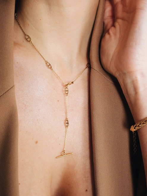 Браслет Косичка желтая позолота Youko