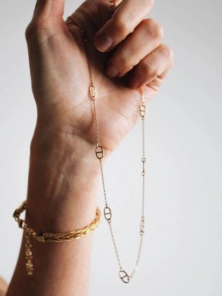 Браслет Косичка жовта позолота Youko 2