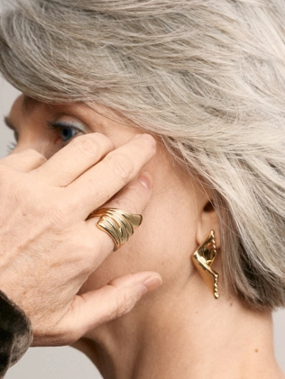 Серьги Равиоли желтая позолота Youko 2