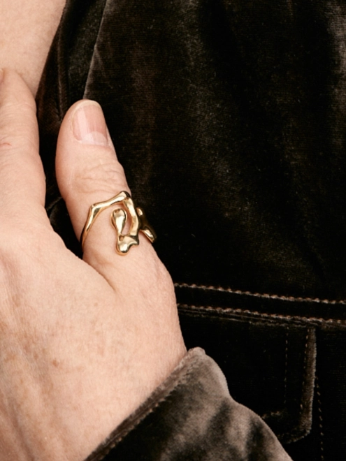 Каблучка Лава жовта позолота Youko