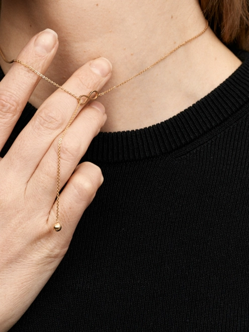 Подвеска Бесконечность с Шаром Youko в желтой позолоте - купить в интернет-магазине Youko (Юко) – цена в Украине, отзывы, фото