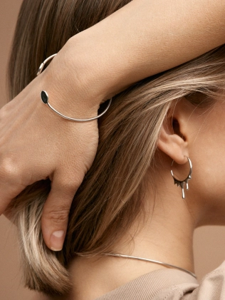 Браслет срібний Бангл Монети Youko 2