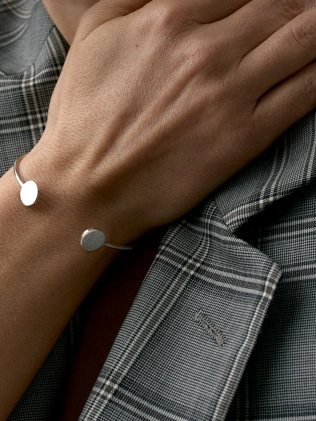 Браслет срібний Бангл Монети Youko 2