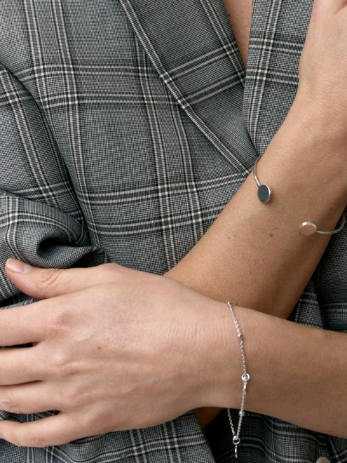 Браслет серебряный Бангл Монеты Youko размер S 18 см - купить в интернет-магазине Youko – цена в Украине, отзывы, фото