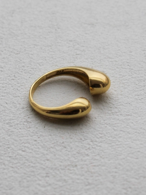 Каблучка дві краплі в позолоті Youko