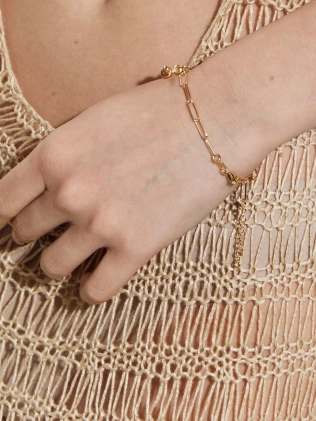 Браслет овальные звенья в позолоте Youko 2