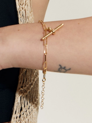 Браслет овальные звенья в позолоте Youko 2