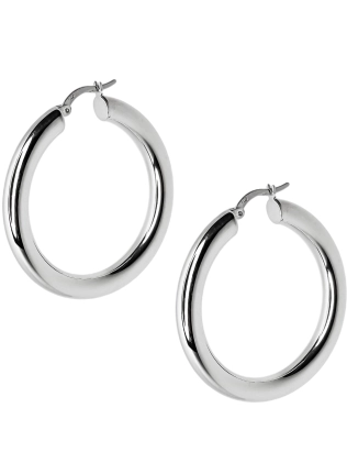 Сережки срібні Кільця Широкі 4.0 см Youko англійський замок 2