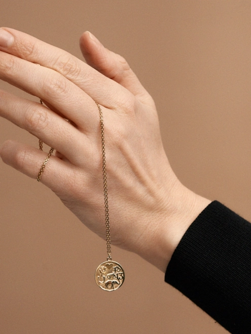 Підвіска срібна Монета Удачі в позолоті Youko