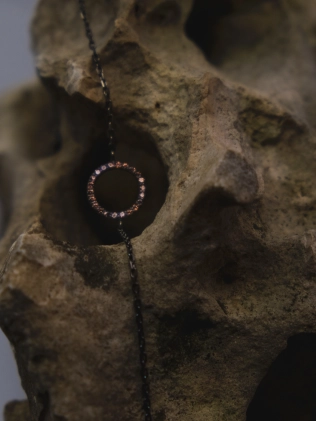 Браслет Круг Сияющий с цирконами Youko черный родий - купить в интернет-магазине Youko – цена в Украине, отзывы, фото 2