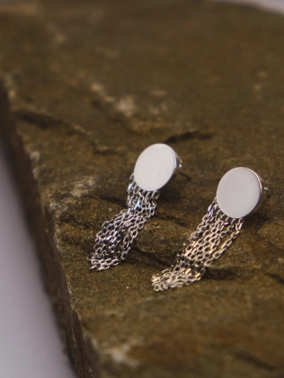 Сережки Монети з Ланцюгом 10 мм Youko 2