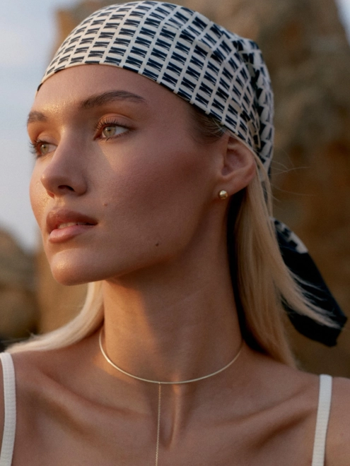 Сережки срібні Зернятка 6 мм жовта позолота Youko