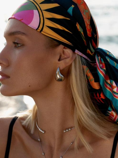 Сережки об'ємні Краплі пустотілі Youko