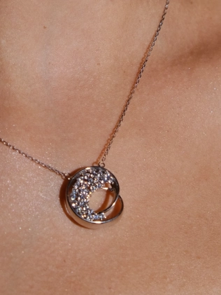 Подвеска серебряная Спираль Россыпь камней Youko 2