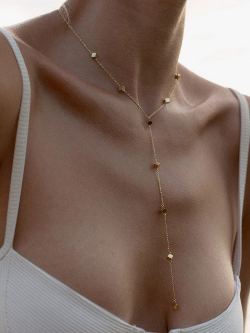 Підвіска срібна Сотуар Кубики жовта позолота Youko