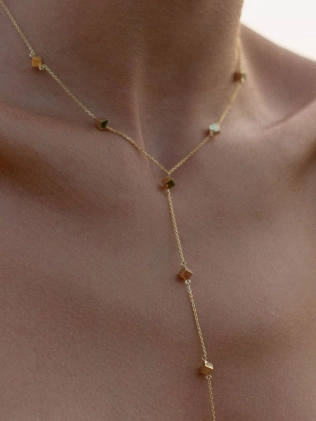 Підвіска срібна Сотуар Кубики жовта позолота Youko 2