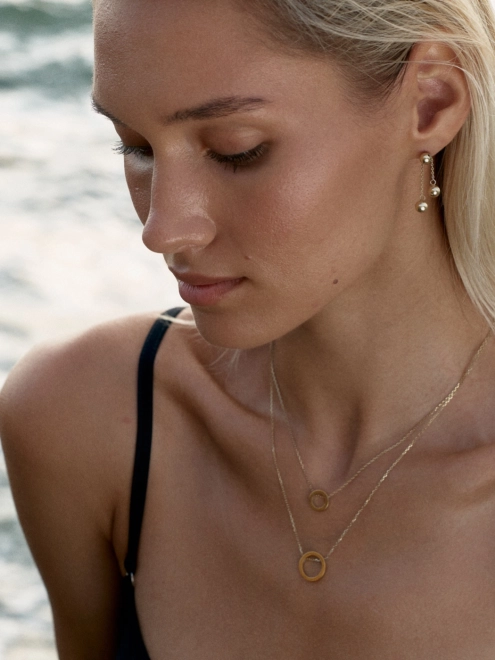 Підвіска срібна Подвійна Шайба в позолоті Youko