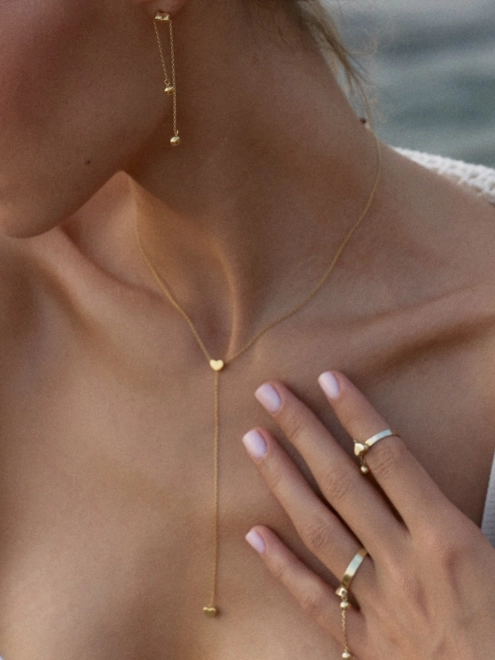 Каблучка Серце з одним шаром позолота Youko