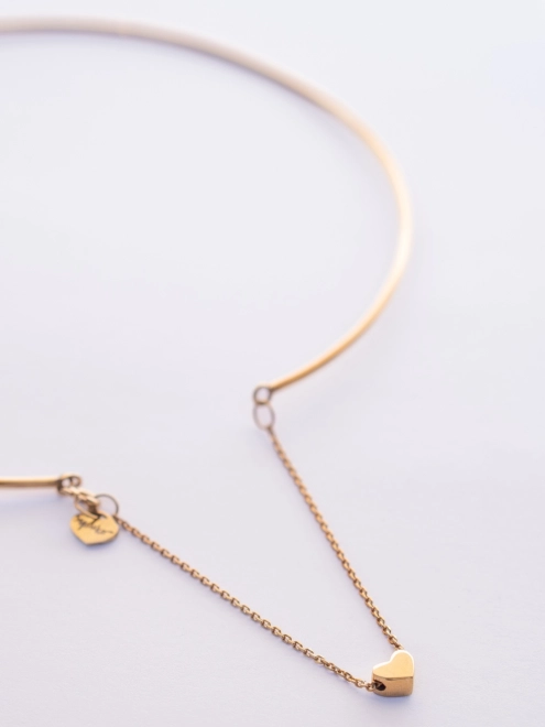 Підвіска Бангл з Серцем на Ланцюгу в позолоті Youko
