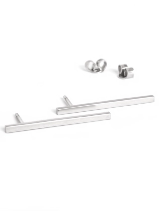 Сережки Бруски Гладкі 3 см Youko 2