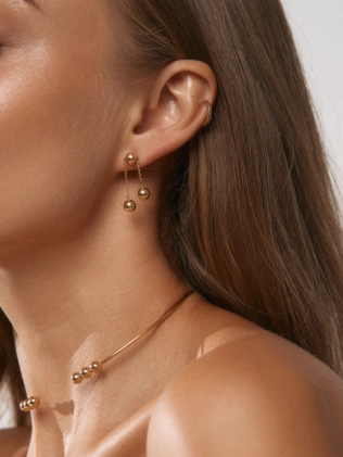 Підвіска срібна Бангл 6 кульок Youko у позолоті - купити в інтернет-магазині Youko – ціни, відгуки, фото 2