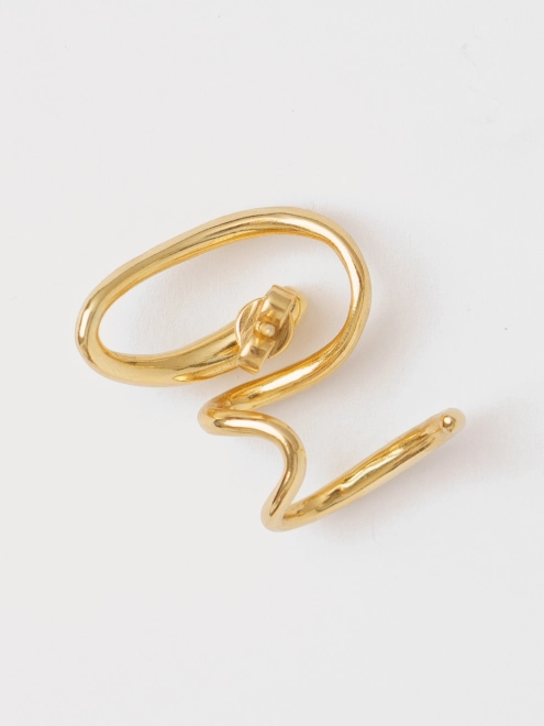 Серьги Каффа Кобра в позолоте Youko