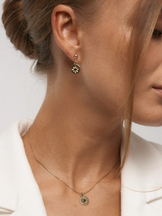 Подвеска Роза Ветров желтая позолота Youko 2