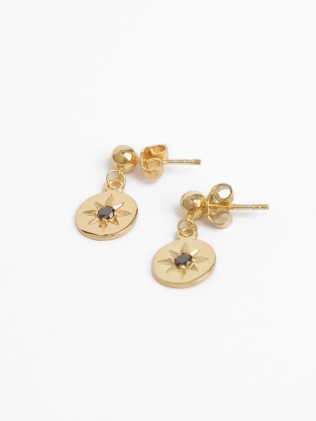 Сережки Роза вітрів жовта позолота Youko 2