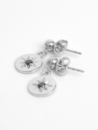 Сережки срібні Роза Вітрів Youko пусети 2