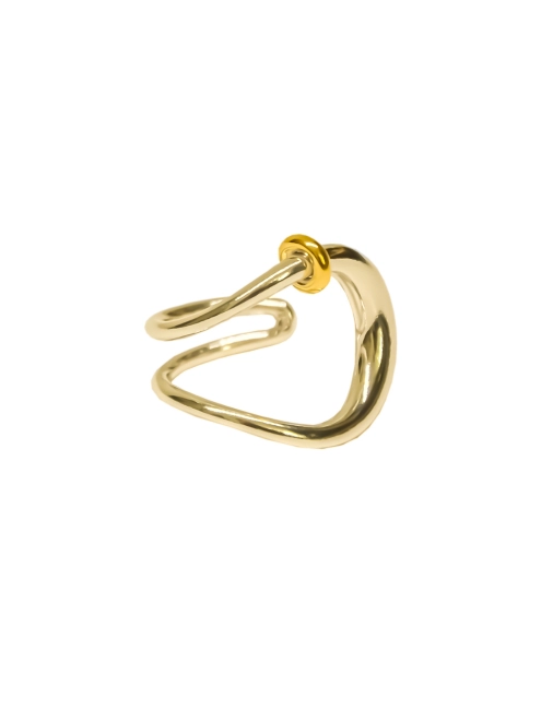 Кольцо Кобра желтая позолота Youko