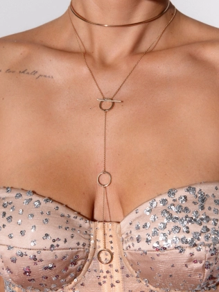 Подвеска Бангл Простой в желтой позолоте Youko 2